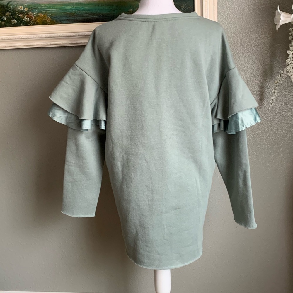 H&M Sweatshirt Dress Ruffle Size Small - Picture 15 of 15